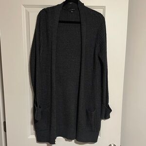 Haute Monde Women's Dark Gray Cardigan Sweater